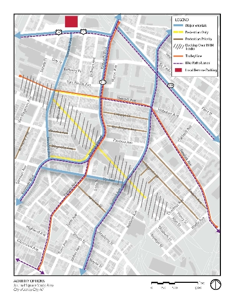 Proposed street typology and network